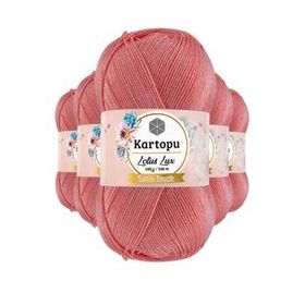Kartopu K766 Gül Pembe Lotus Bikini Büstiyer Bluz Simli 5 Adet Örgü İpi