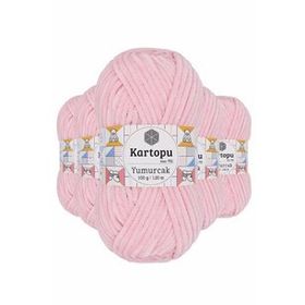 Kartopu K768 5 Adet Bebe Pembe Yumurcak Kadife El Örgü İpi