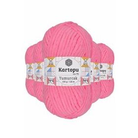 Kartopu K773 5 Adet Fosfor Pembe Yumurcak Kadife El Örgü İpi