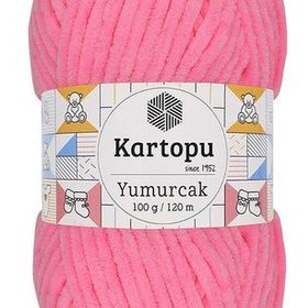 Kartopu K773 Fosfor Pembe Yumurcak Kadife El Örgü İpi