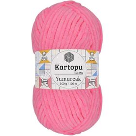 Kartopu K773 Fosfor Pembe Yumurcak Kadife El Örgü İpi