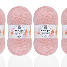 Kartopu K780 Gelin Pembesi Angora Naturel El Örgü İpi