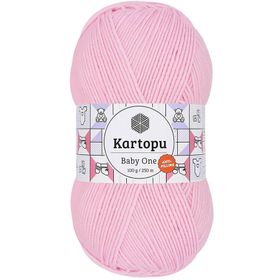 Kartopu K782 Açık Pembe Baby One Tüylenmeyen El Örgü İpi Yünü