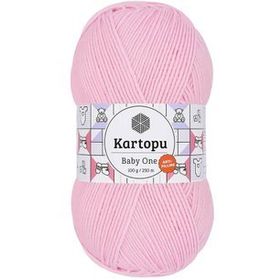 Kartopu K782 Açık Pembe Baby One Tüylenmeyen El Örgü İpi Yünü