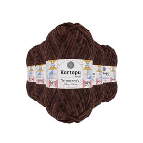 Kartopu K818 5 Adet Kahverengi Yumurcak Kadife El Örgü İpi
