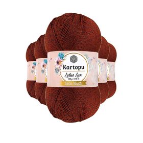 Kartopu K834 Taba Lotus Bikini Büstiyer Bluz Simli 5 Adet Örgü İpi