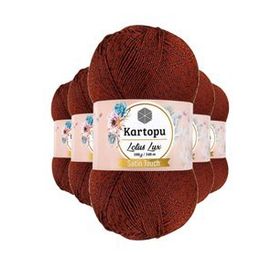 Kartopu K834 Taba Lotus Bikini Büstiyer Bluz Simli 5 Adet Örgü İpi