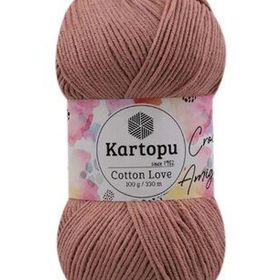 Kartopu K842 Kahverengi Cotton Love 100 gr El Örgü İpi