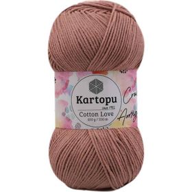 Kartopu K842 Kahverengi Cotton Love 100 gr El Örgü İpi