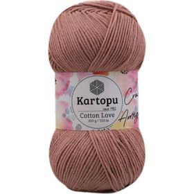 Kartopu K842 Kahverengi Cotton Love 100 gr El Örgü İpi