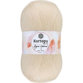 Kartopu K845 Angora Natural El Örgü İpi