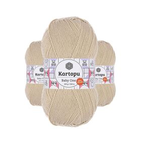 Kartopu K855 Taş 3 Adet Baby One Tüylenmeyen El Örgü İpi Yünü