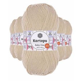 Kartopu K855 Taş 5 Adet Baby One Tüylenmeyen El Örgü İpi Yünü