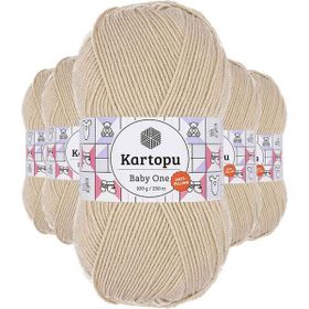 Kartopu K855 Taş 5 Adet Baby One Tüylenmeyen El Örgü İpi Yünü