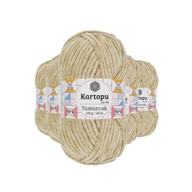 Kartopu K856 5 Adet Bej Yumurcak Kadife El Örgü İpi