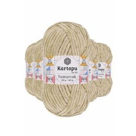 Kartopu K856 5 Adet Bej Yumurcak Kadife El Örgü İpi