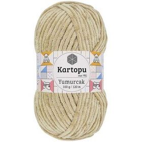 Kartopu K856 Bej Yumurcak Kadife El Örgü İpi