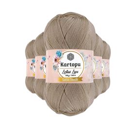 Kartopu K861 Bej 5 Adet Lotus Lux Bikini Büstiyer Bluz Simli Örgü İpi