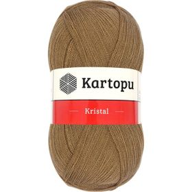 Kartopu K885 Kahverengi Kristal Çift Katlı El Örgü Lif İpi