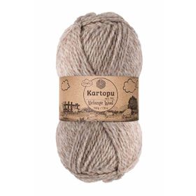 Kartopu K9002 Bej Melange Wool El Örgü İpi