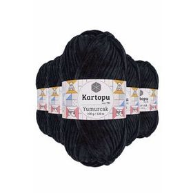 Kartopu K940 5 Adet Siyah Yumurcak Kadife El Örgü İpi
