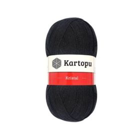 Kartopu K940 Siyah 5 Adet Kristal Çift Katlı El Örgü Lif İpi