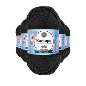 Kartopu K940 Siyah Lotus Bikini Büstiyer Bluz 5 Adet Örgü İpi