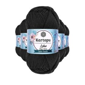 Kartopu K940 Siyah Lotus Bikini Büstiyer Bluz 5 Adet Örgü İpi