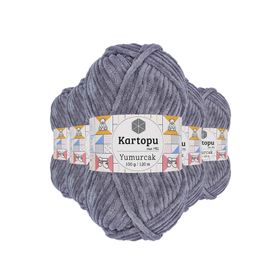 Kartopu K951 5 Adet Koyu Gri Yumurcak Kadife El Örgü İpi
