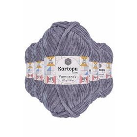 Kartopu K951 5 Adet Koyu Gri Yumurcak Kadife El Örgü İpi