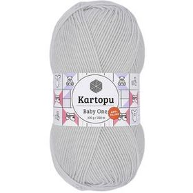 Kartopu K992 Alaska Gri Baby One Tüylenmeyen El Örgü İpi Yünü