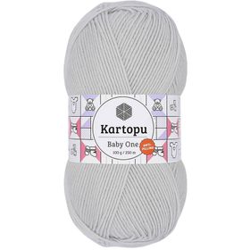 Kartopu K992 Alaska Gri Baby One Tüylenmeyen El Örgü İpi Yünü
