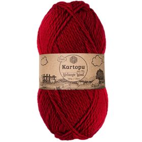 Kartopu Kırmızı K2117 Melange Wool El Örgü İpi