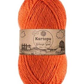 Kartopu Turuncu K1210 Melange Wool El Örgü İpi