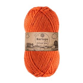 Kartopu Turuncu K1210 Melange Wool El Örgü İpi