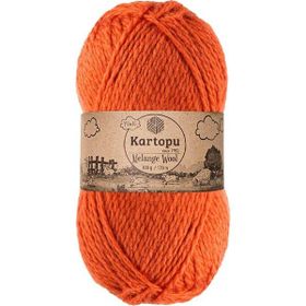Kartopu Turuncu K1210 Melange Wool El Örgü İpi