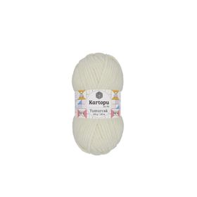 Kartopu Yumurcak Kadife Kırık Beyaz K011 El Örgü İpi