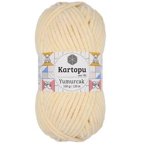Kartopu Yumurcak Kadife Koyu Krem El Örgü İpi Koyu