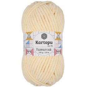 Kartopu Yumurcak Kadife Koyu Krem El Örgü İpi Koyu