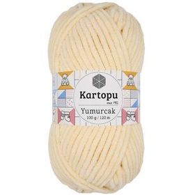 Kartopu Yumurcak Kadife Koyu Krem El Örgü İpi Koyu