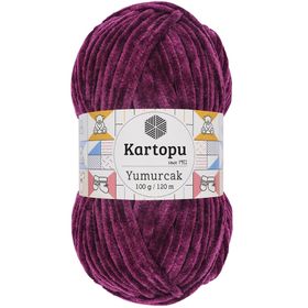Kartopu Yumurcak Kadife Mürdüm K726 El Örgü İpi