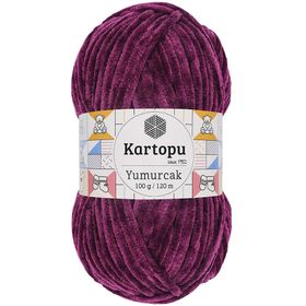 Kartopu Yumurcak Kadife Mürdüm K726 El Örgü İpi