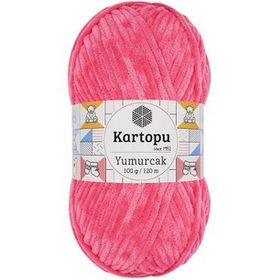 Kartopu Yumurcak Kadife Pembe K798 El Örgü İpi