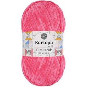 Kartopu Yumurcak Kadife Pembe K798 El Örgü İpi