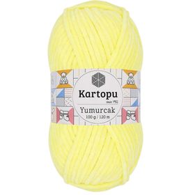 Kartopu Yumurcak Kadife Sarı K333 El Örgü İpi