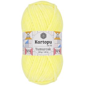 Kartopu Yumurcak Kadife Sarı K333 El Örgü İpi