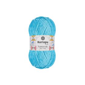Kartopu Yumurcak Kadife Turkuaz K515 El Örgü İpi