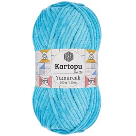 Kartopu Yumurcak Kadife Turkuaz K515 El Örgü İpi