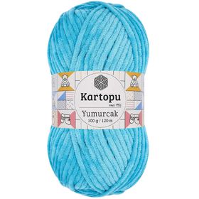 Kartopu Yumurcak Kadife Turkuaz K515 El Örgü İpi