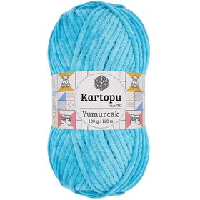 Kartopu Yumurcak Kadife Turkuaz K515 El Örgü İpi